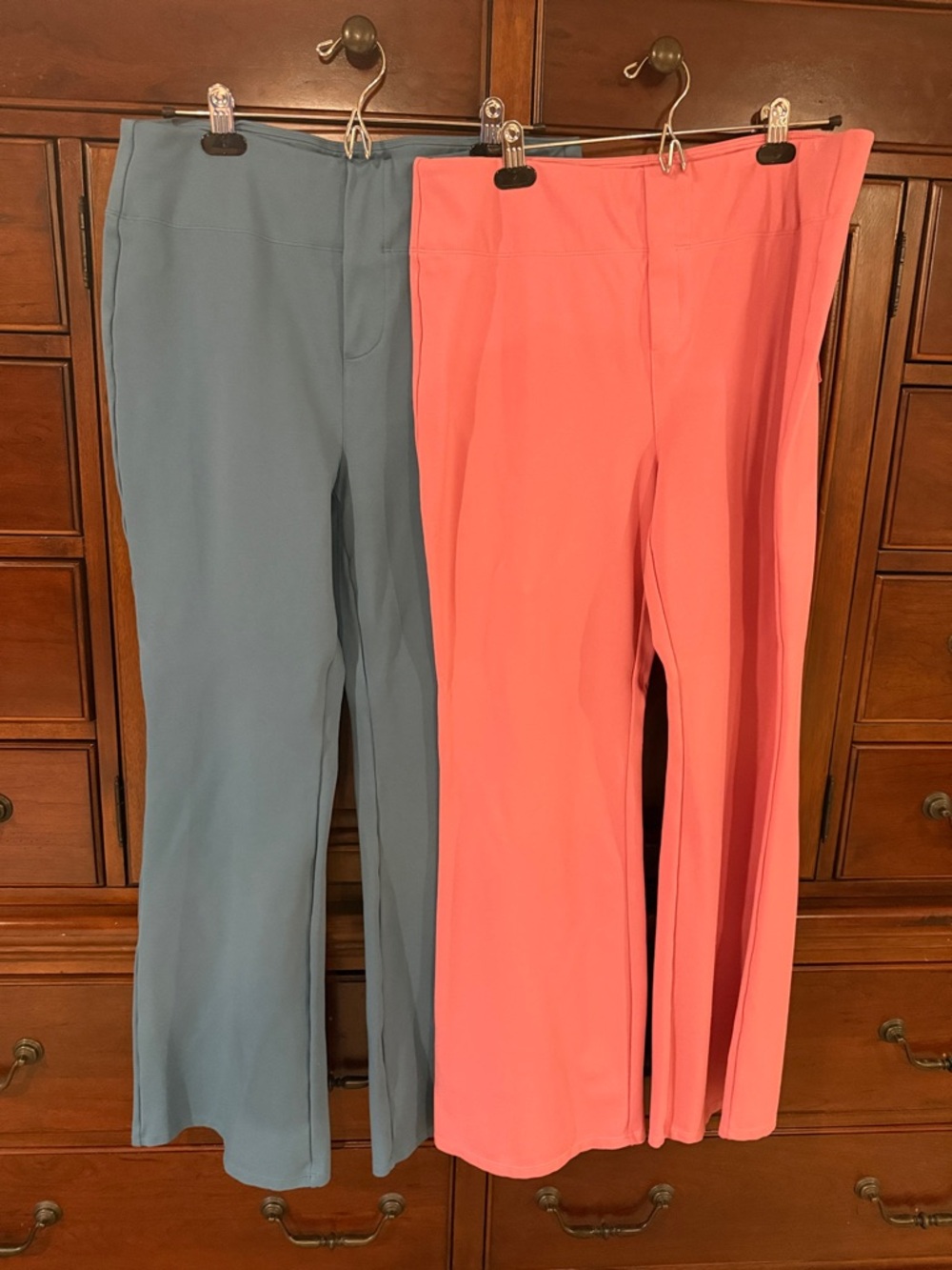 HALARA Flex Flare Pants in Pink and Blue, XL, regular inseam